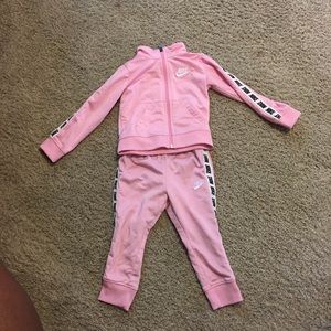 Nike Pink Girls Track Suit